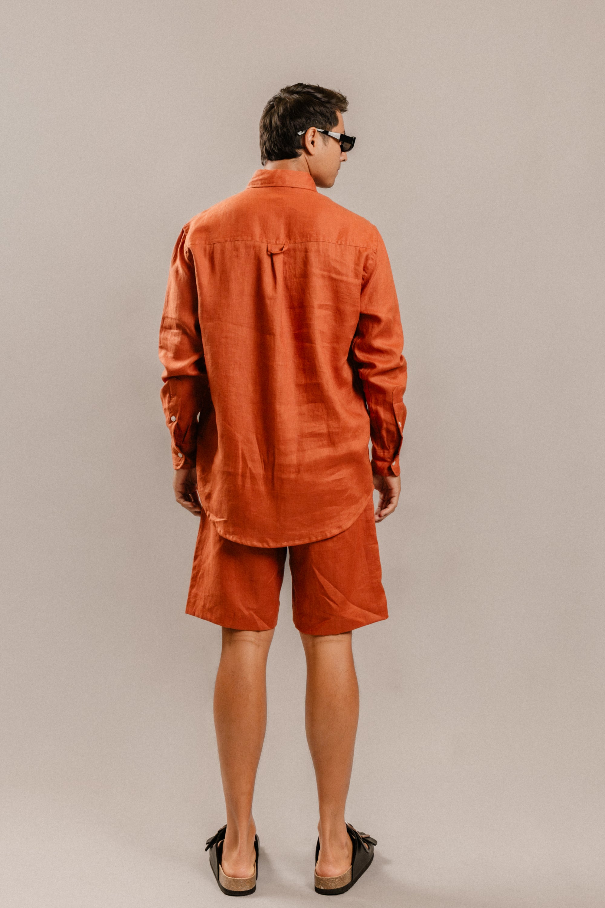 Henry Shorts in Terakota Linen