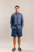 Henry Shorts in Navy Linen