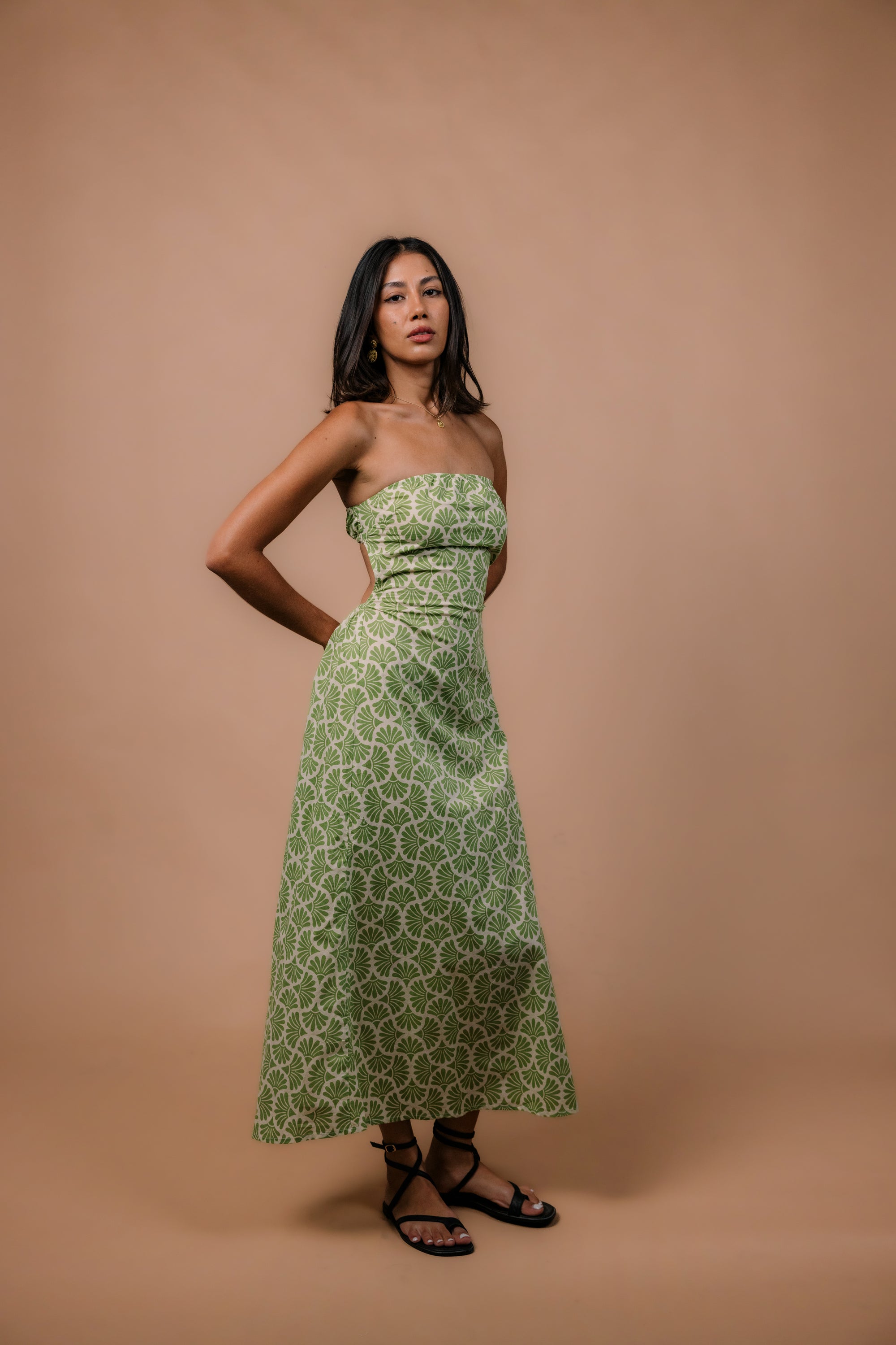 Reef Dress in Watercress Mika