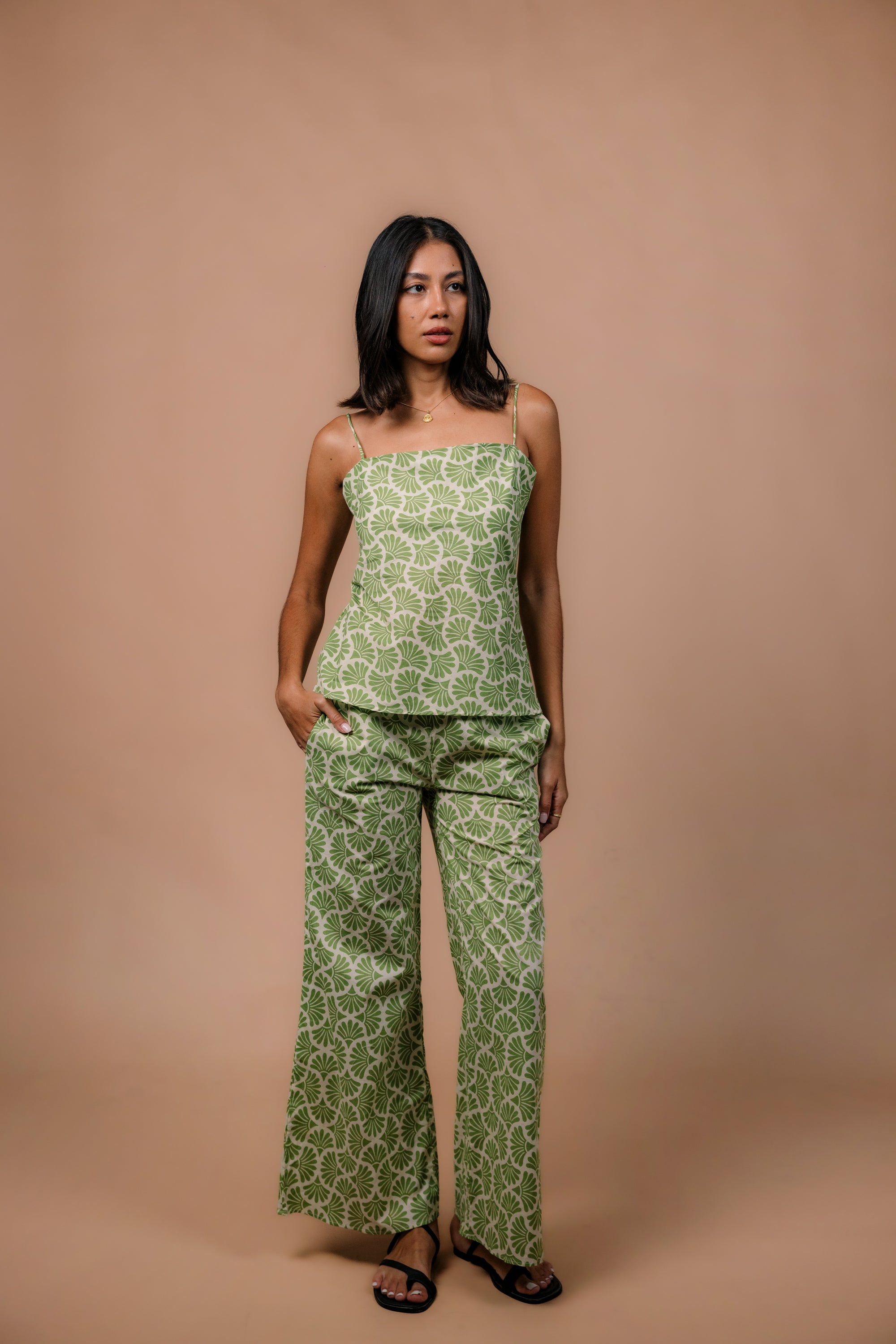 Sarah Tank in Watercress Mika