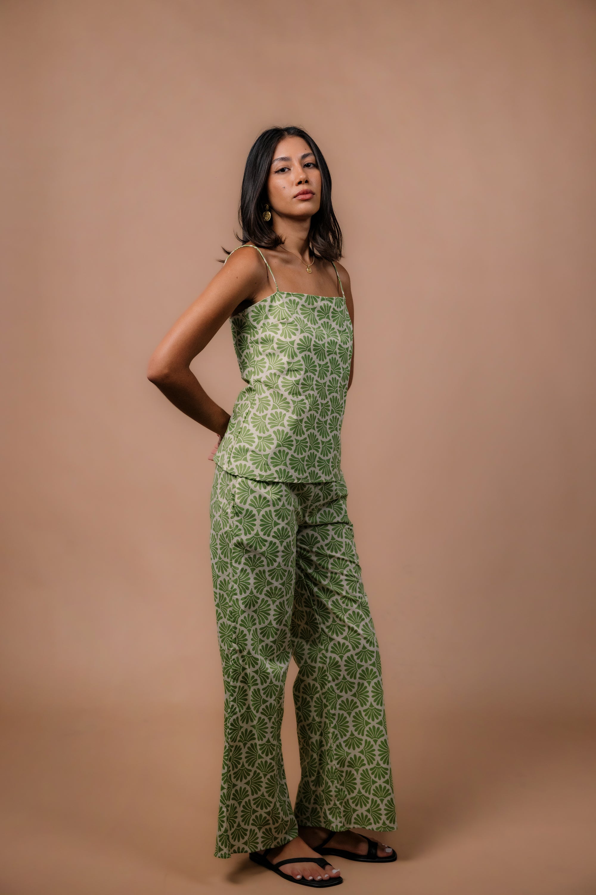 Sarah Tank in Watercress Mika