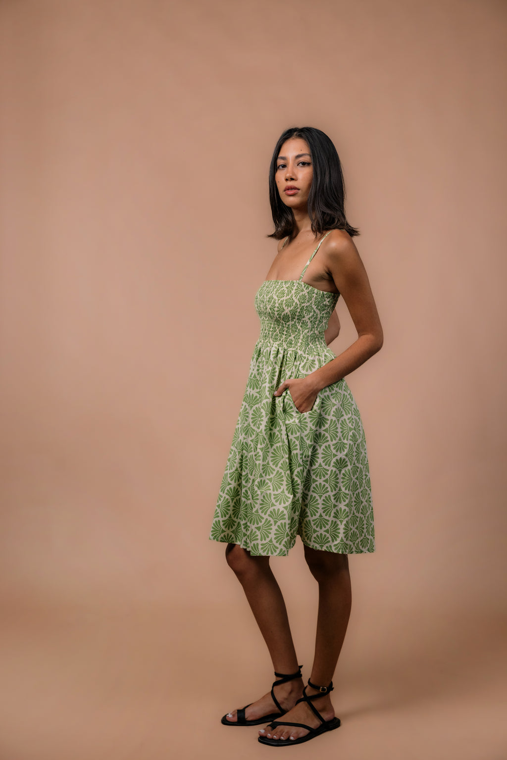 Letisia Dress in Watercress Mika