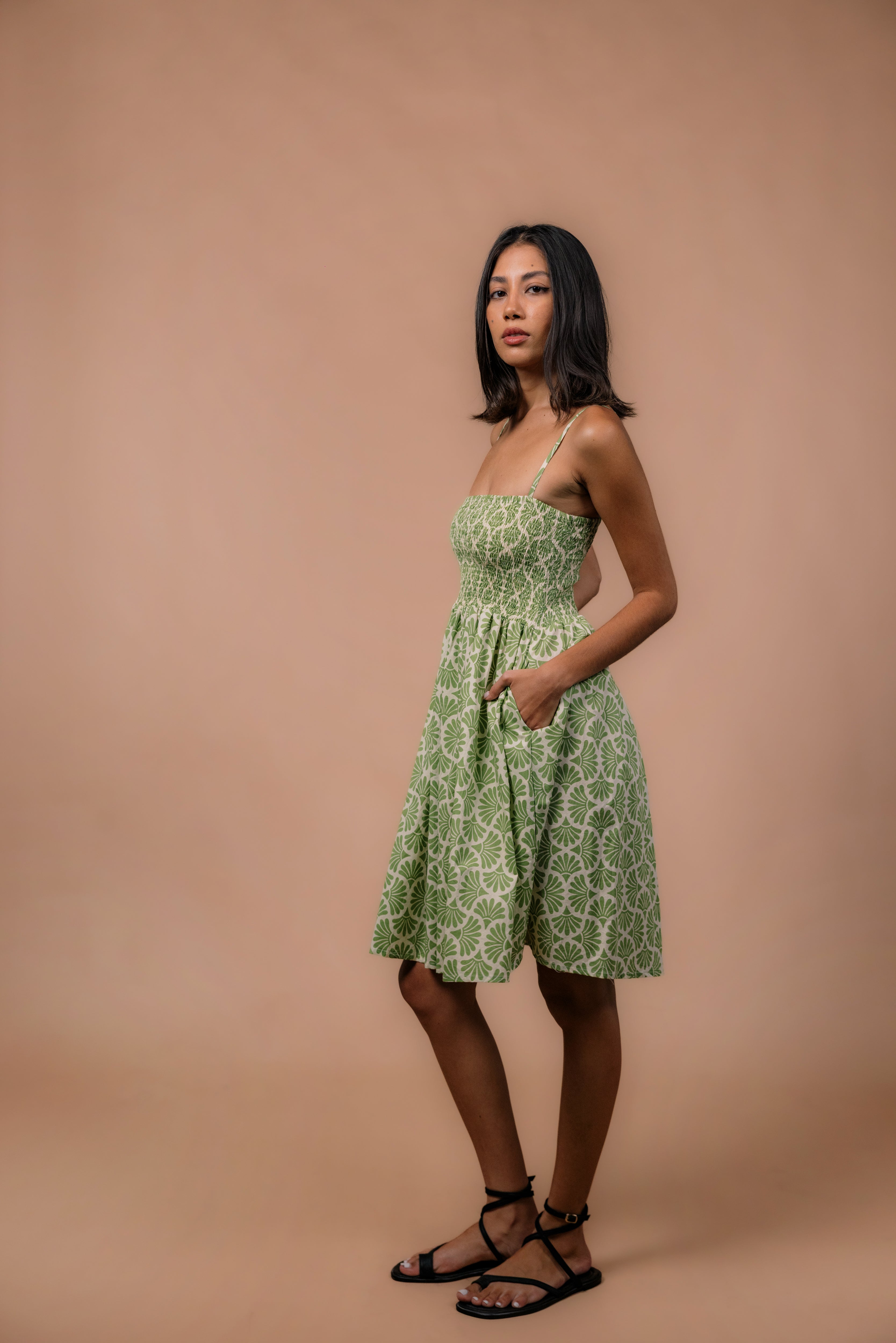 Letisia Dress in Watercress Mika