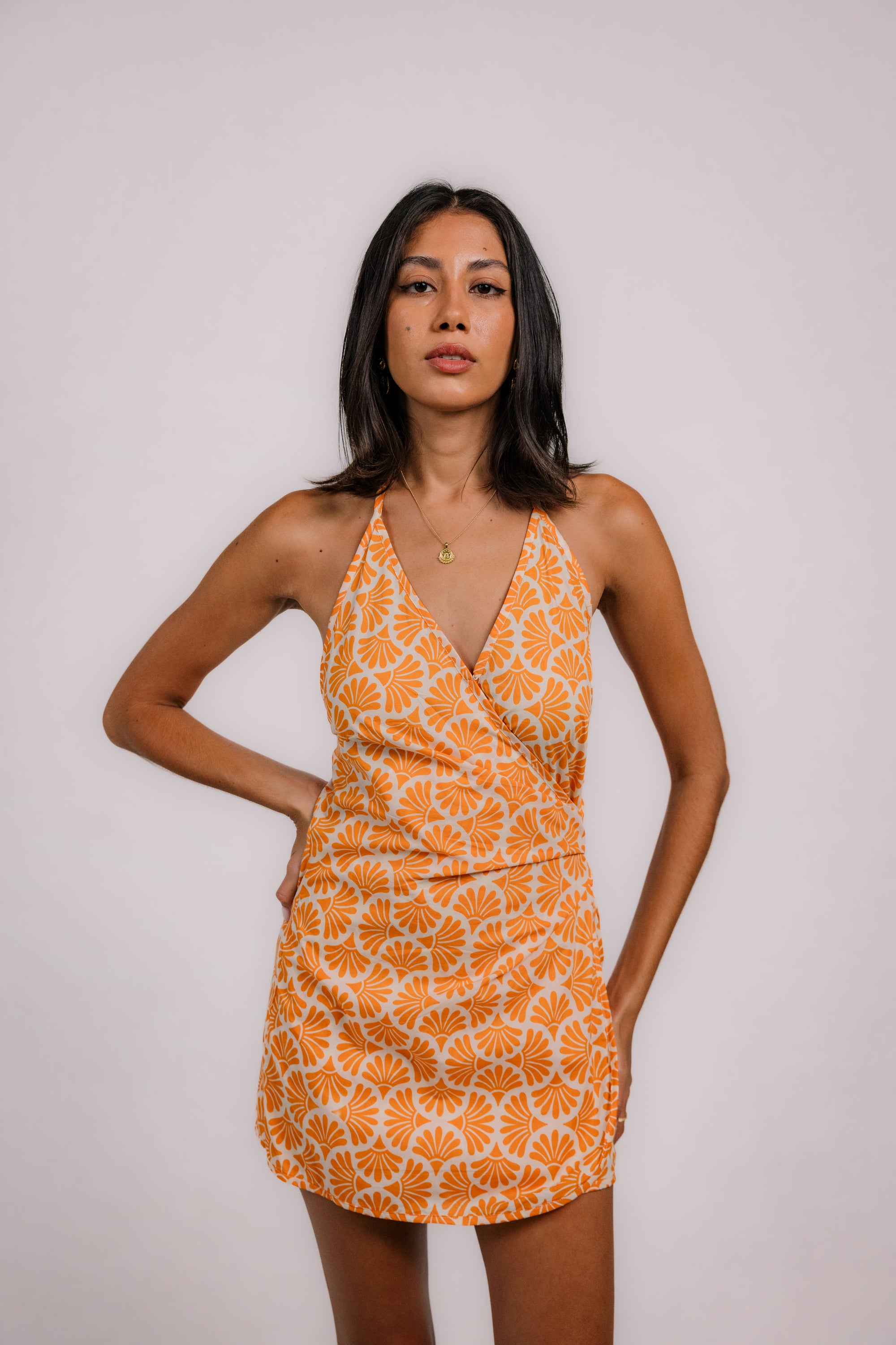 Paloma Dress in Orange Mika