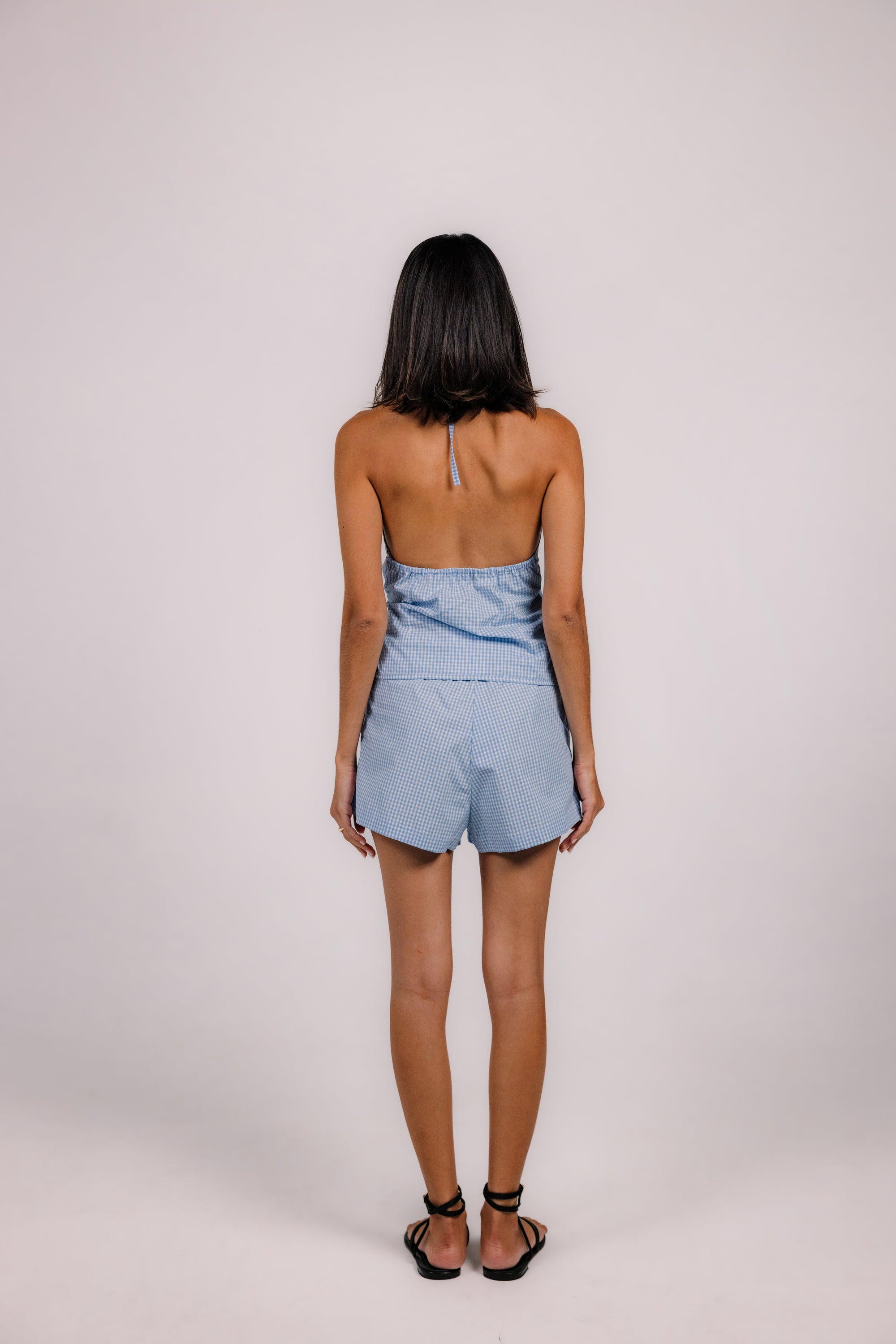 Winnie Shorts in Baby Blue Gingham