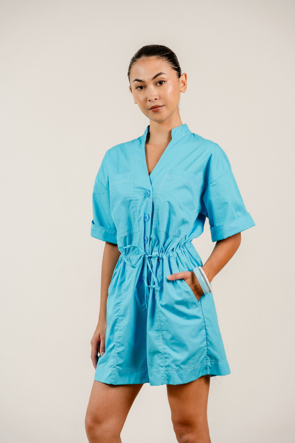 Marielle Romper in Turquoise