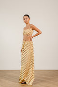 Alice Skirt Polkadot Chocolate in Butter Yellow