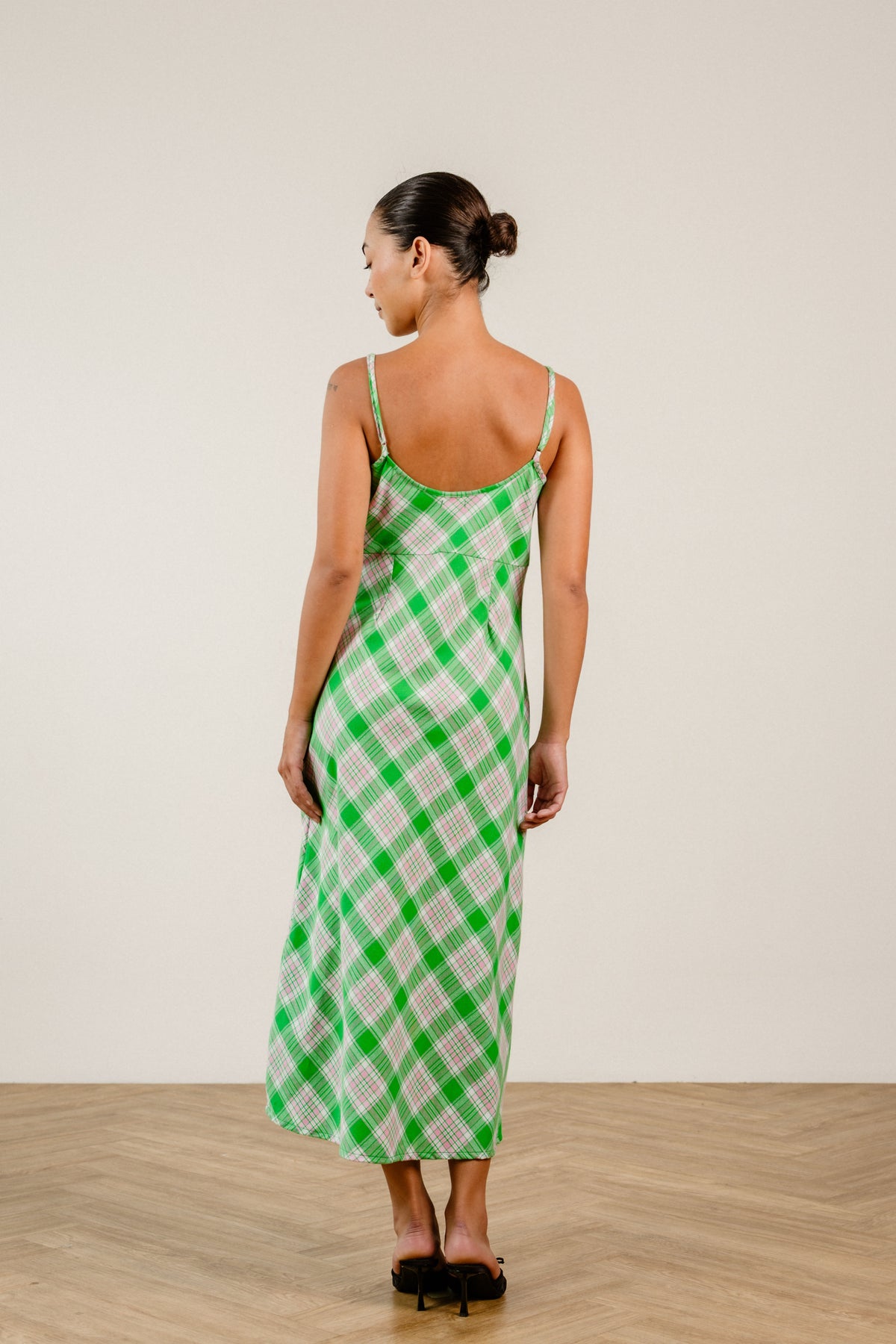 Sun Dress in Green Check