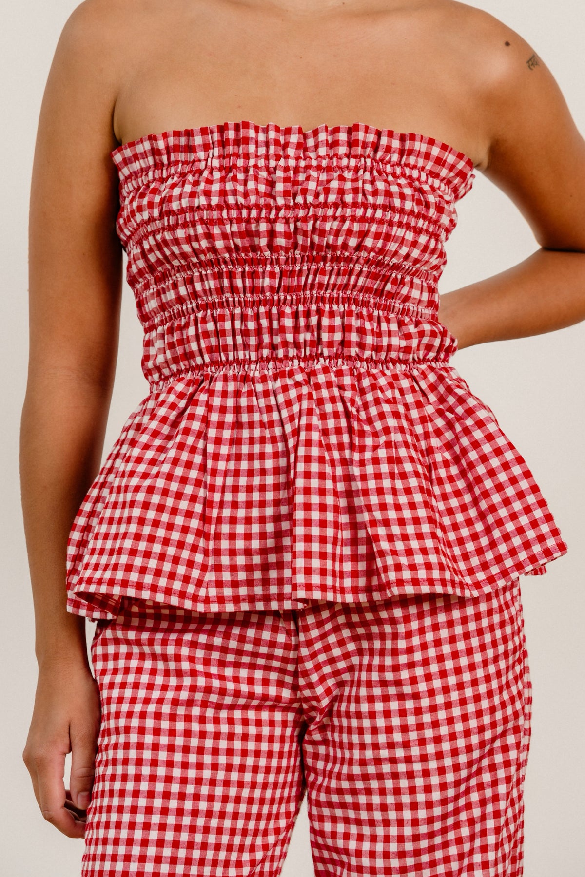 Kinsley Top in Red Gingham