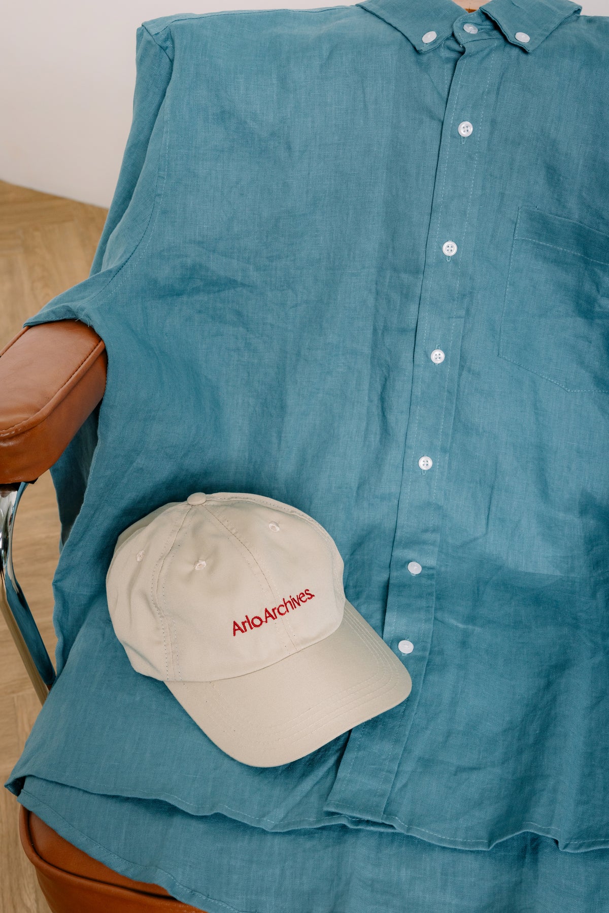 Arlo Baseball Cap in Cream