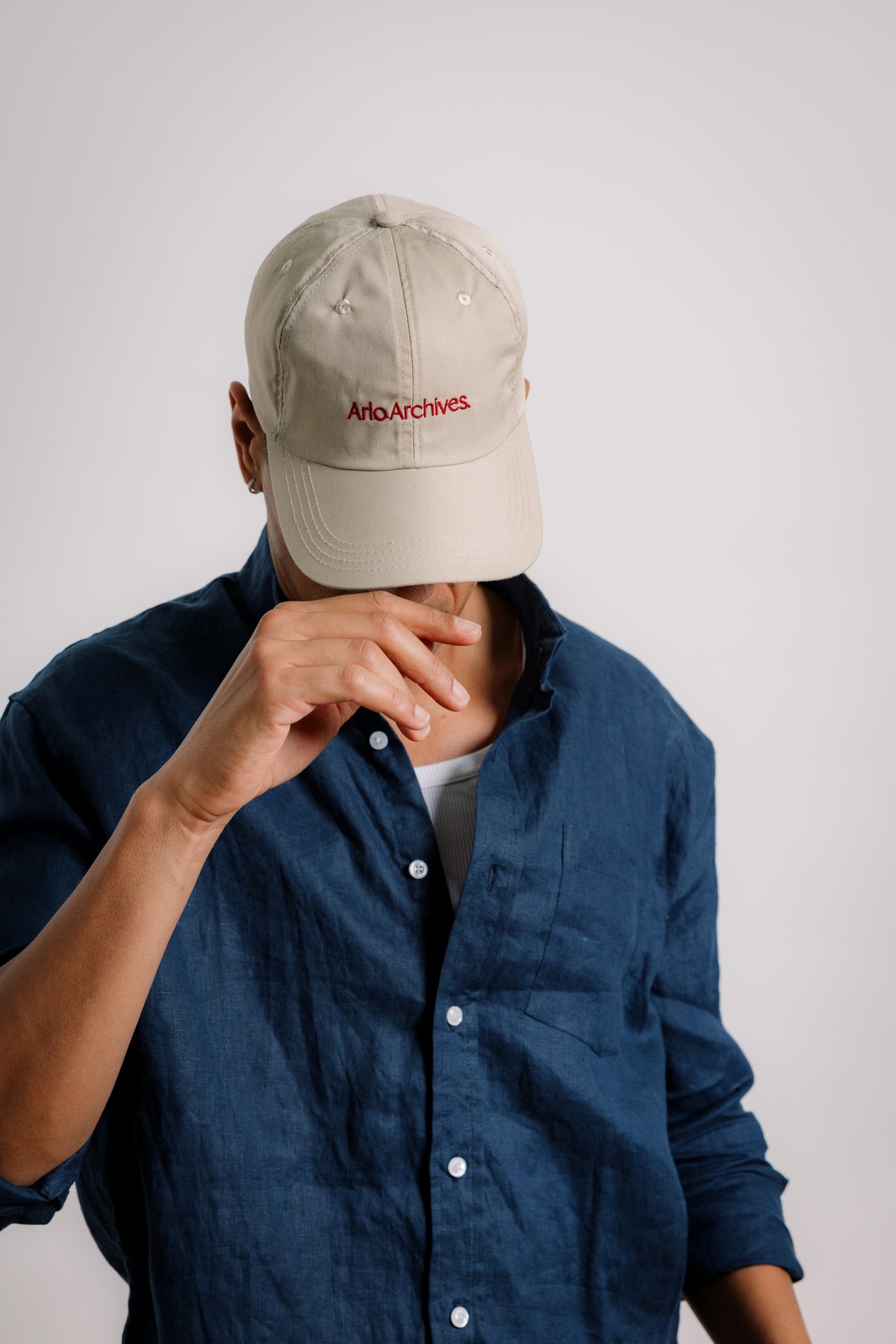 Arlo Baseball Cap in Cream