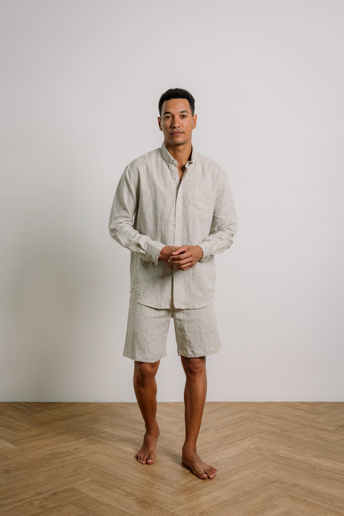 Oscar Shirt in Natural Linen