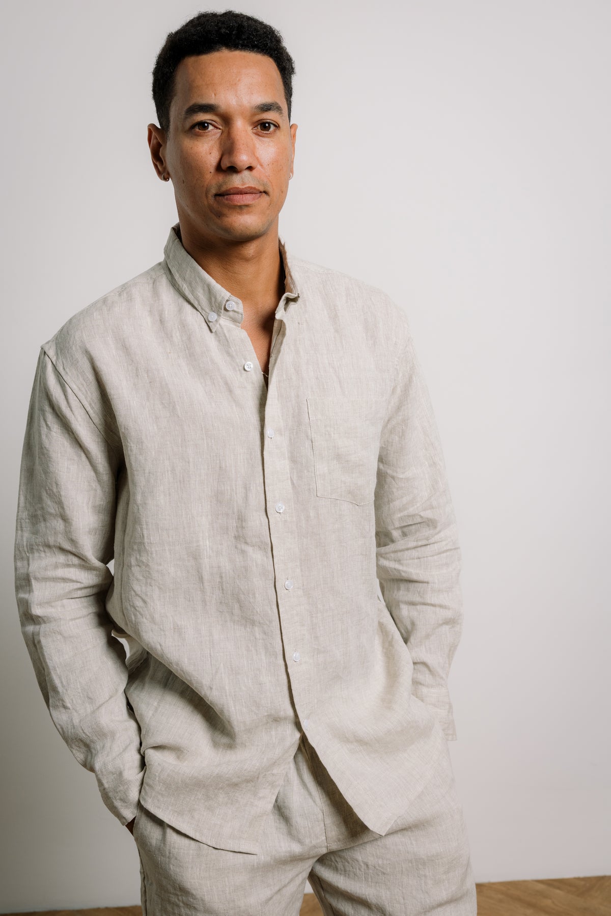 Oscar Shirt in Natural Linen