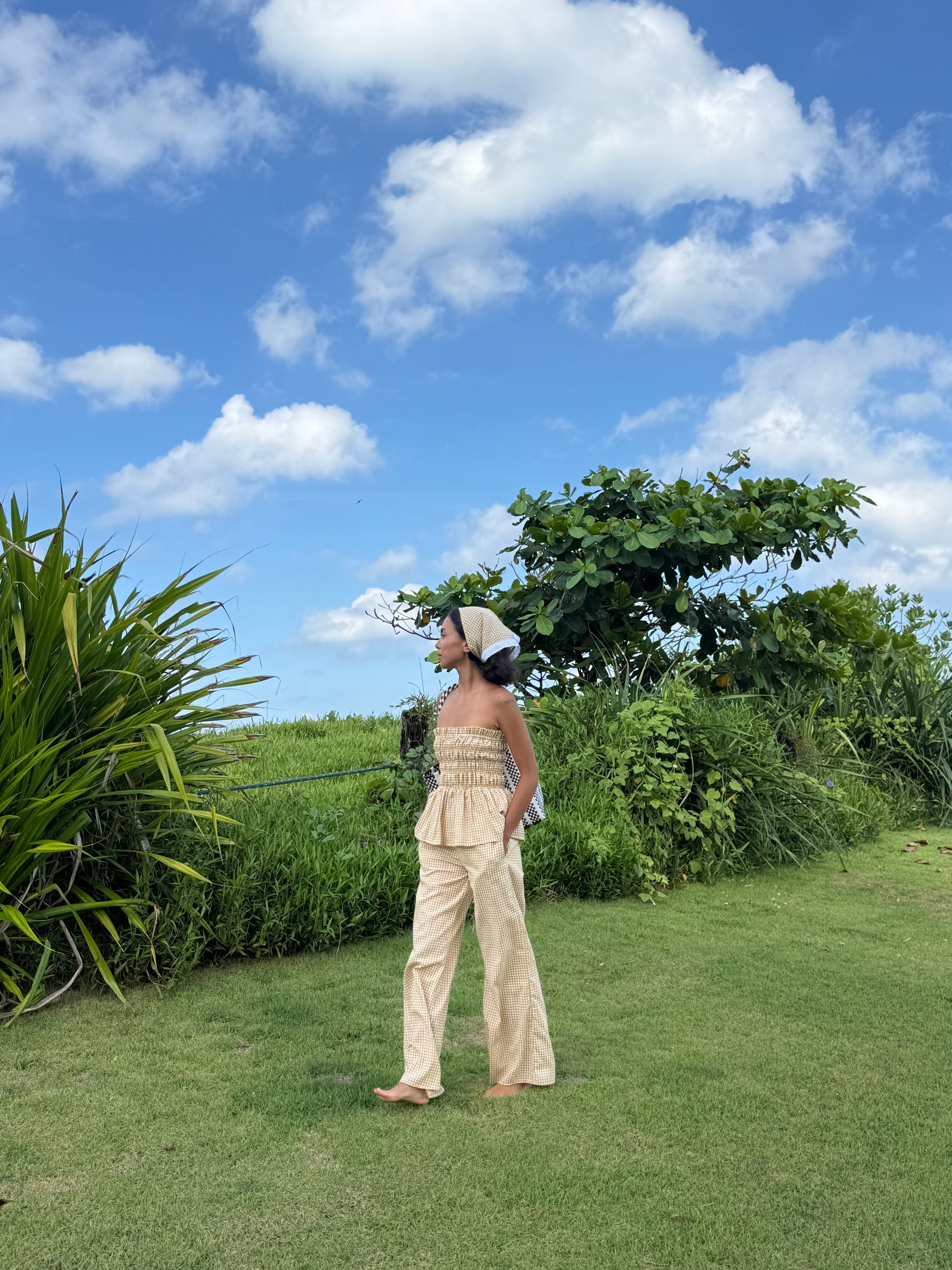 Kinsley Top in Yellow Gingham