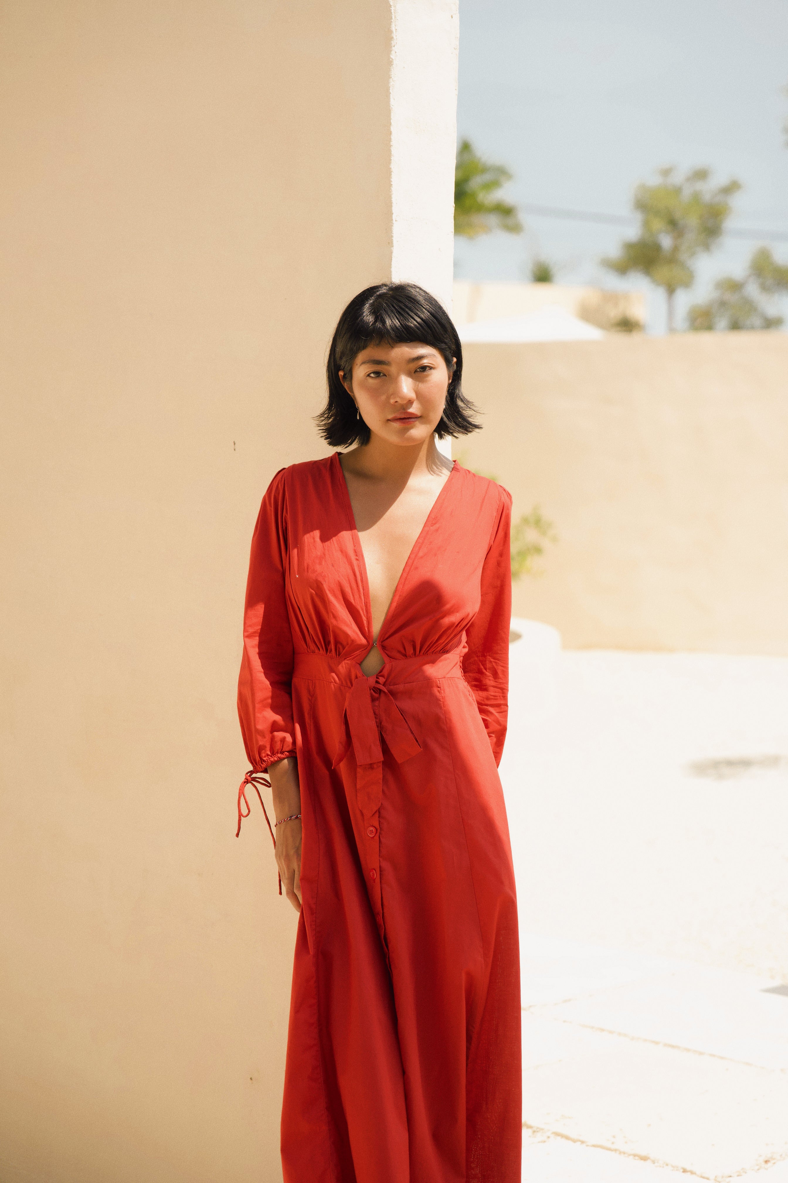 Elara Dress in Lava Falls