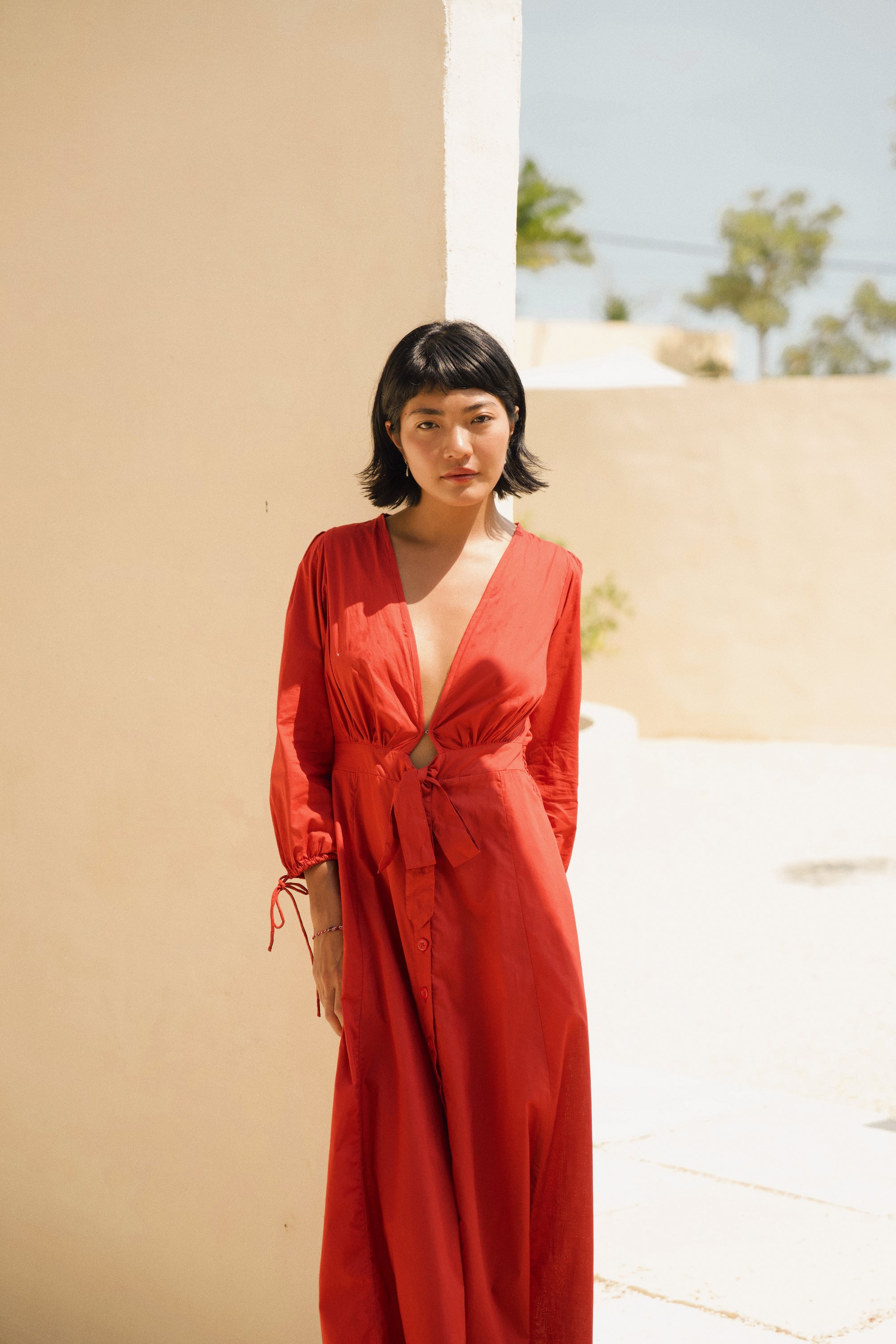 Elara Dress in Lava Falls