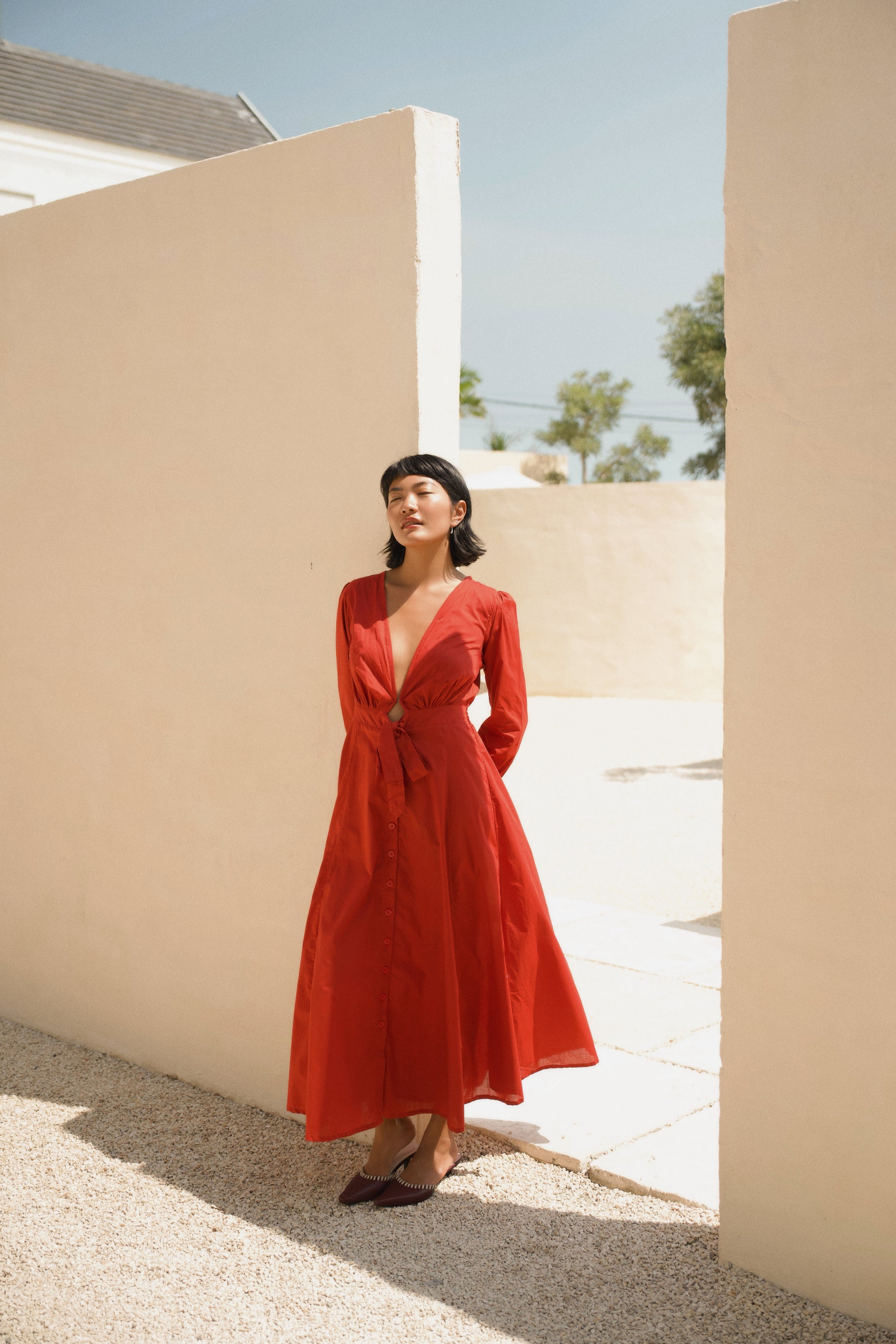 Elara Dress in Lava Falls