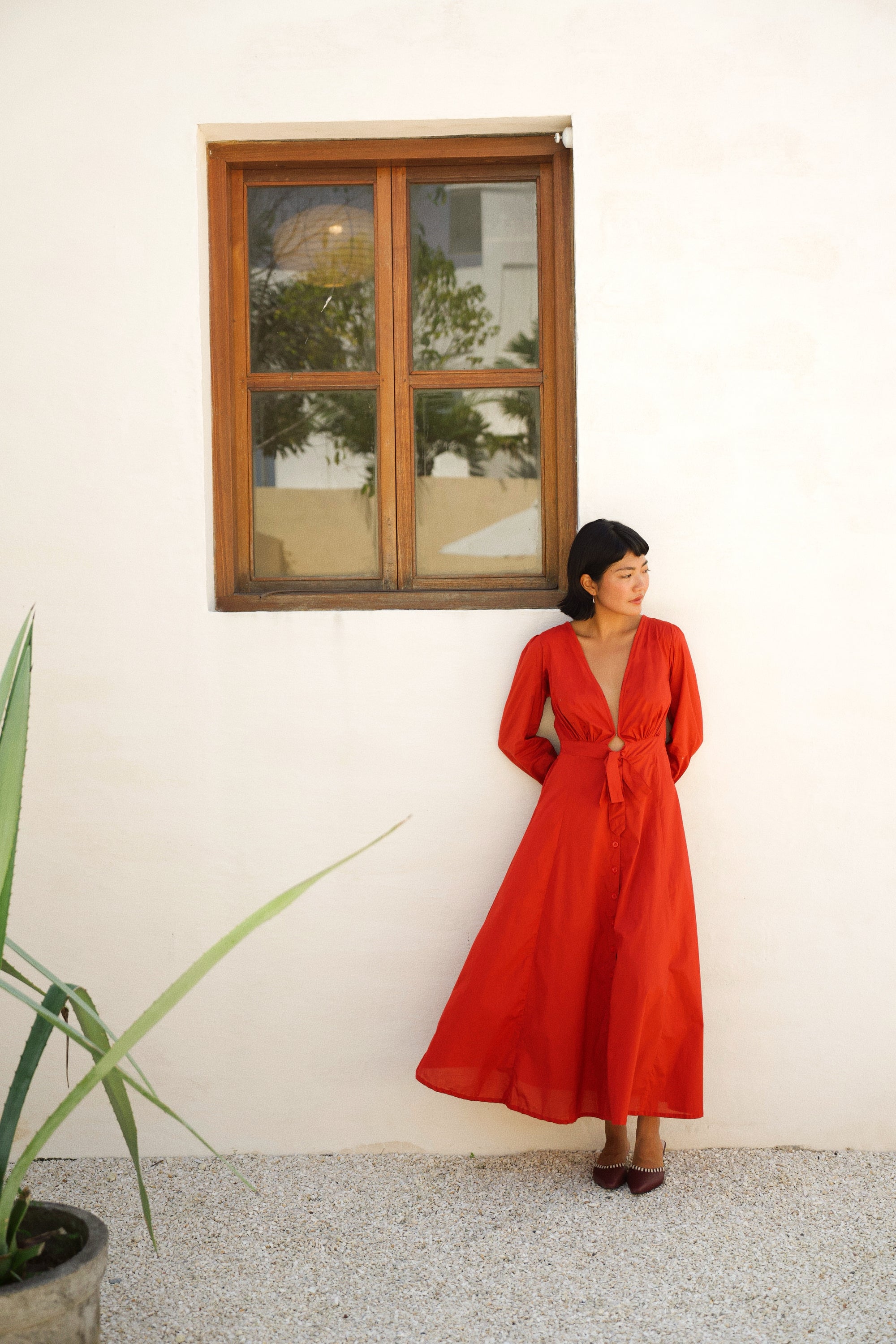 Elara Dress in Lava Falls