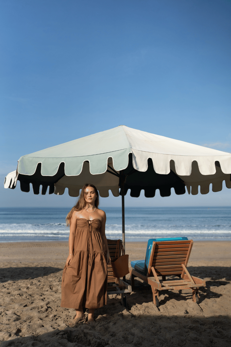 Ilia Midi Dress in Mocha Mousse