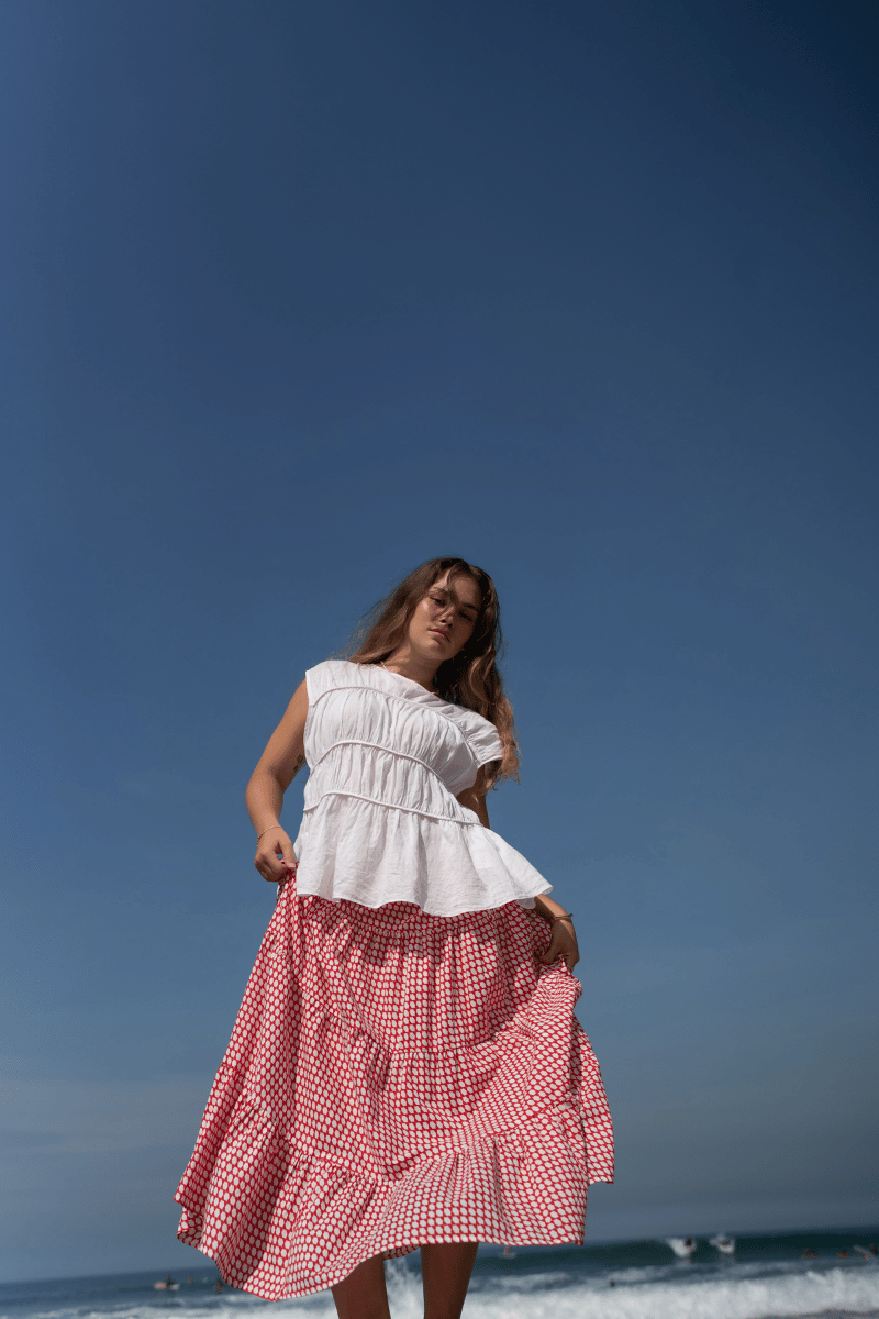 Native Skirt in Barbados Cherry Nique